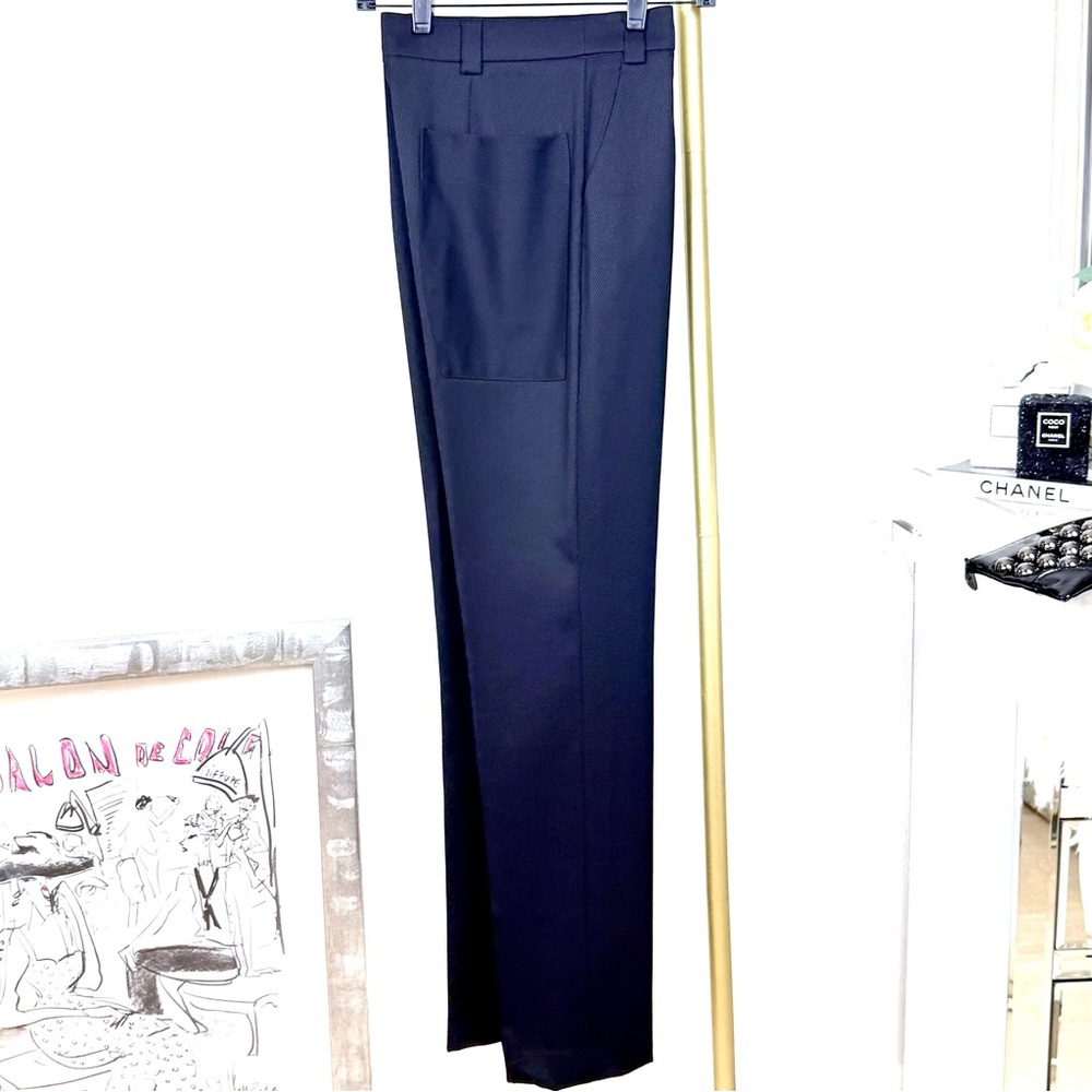 Christopher Esber Black Ankle Zip Trousers Straight Leg High Rise 8 AvantGarde